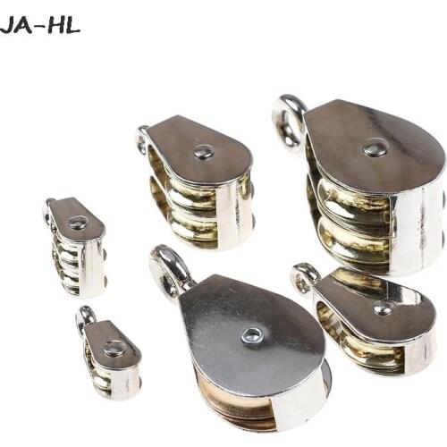 1PCS Zinc Alloy Single Double Wheel Swivel Rollers Block Loading 36/52/75mm