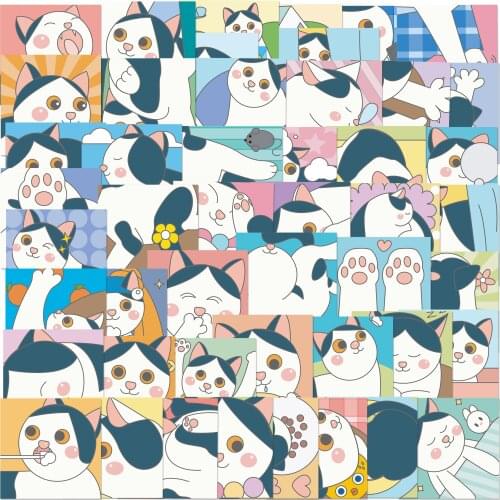 10/50pcs Cartoon Cute cat sticker Laptop Skateboards Luggage Motorcycles Phone Childrens Toy Classic Decal