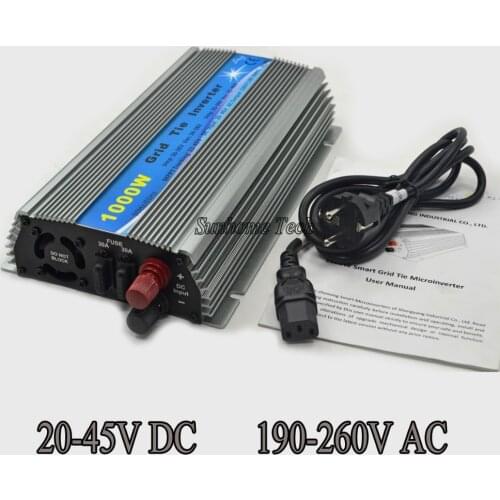 1000W solar Grid Tie Micro Inverter,20-45V DC Pure Sine Wave solar grid tie nverter for 24V /36V PV panels