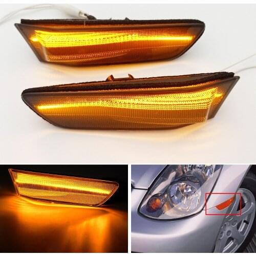 Crystal/Smoked Lens Led Front Side Marker Lights For Infiniti V35 G35 Coupe 2D Nissan Skyline 2003-2007 Turn Signal Indicator