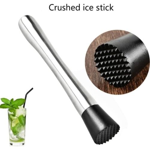 304 Stainless Steel Crushed Ice Pestle Bar Cocktail Crushed Ice Stick Bar Lemon Masher Mixer Kitchen Bar Tools Bar Accessories