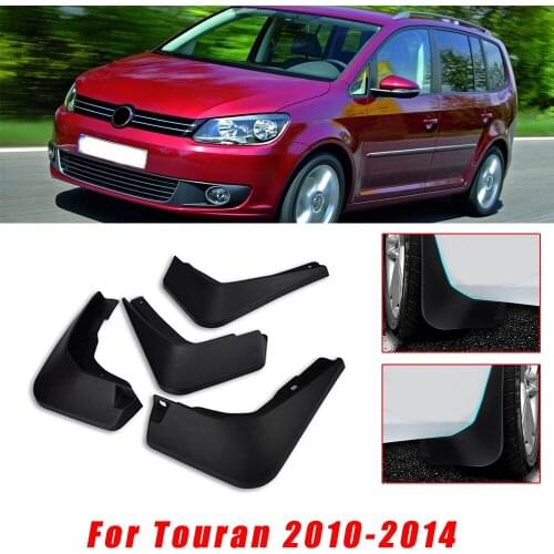 4pcs Car Mud Guards For VW Touran 2010 2011 2012 2013 2014 Fit No Drill Mud Flaps Flare Splash Guards Kits Molded Car styling