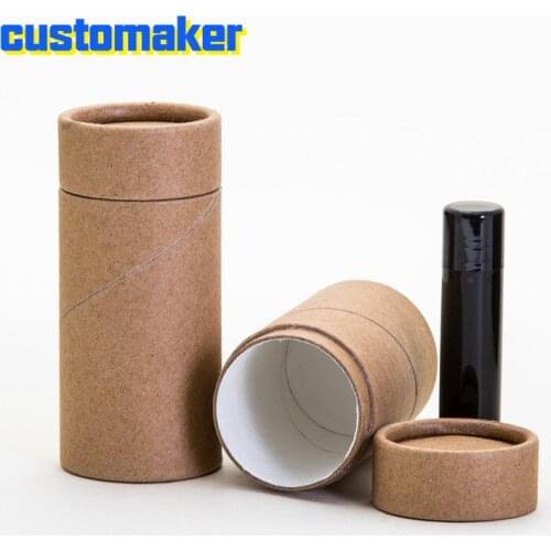 Eco Friendly 1/2 OZ 'Short',40ML,70ML 500 PACK Lip Balm Tube Kraft Cardboard 100% Biodegradable Cosmetic Push Up Tube Deodorant