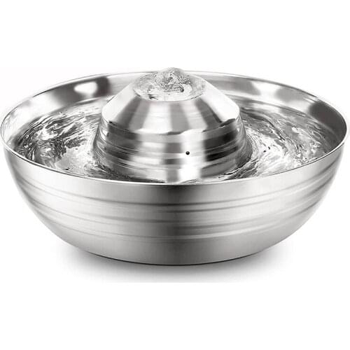 Water Fountain Stainless Steel Automatic Cat Water Dispenser Easy Assemble And Clean Still Supply Water When Power Off