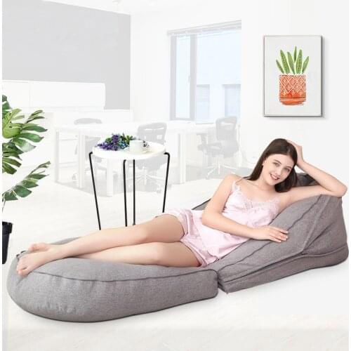 VESCOVO large sandalye tatami Linen Cloth Lounger Seat Bean Bag Pouf sofa bed lazy bag for adults