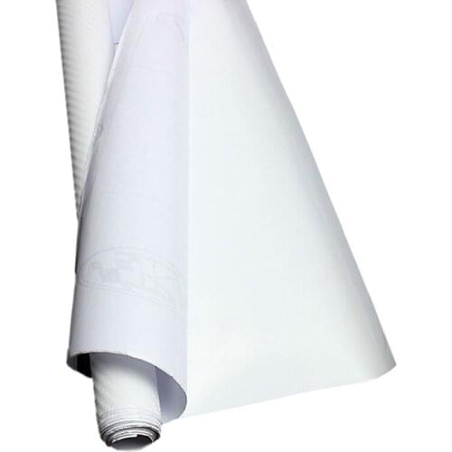 DIY 30x127 3D Carbon Fiber Decal Vinyl Film Wrap Roll Adhesive Car Sticker Sheet White