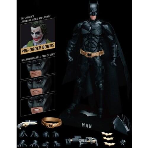 Beast Kingdom DAH-023 1/9 Gotham Bat Hero Figure with 3pcs Replaceable Mouth 21cm Male Soldier Action Doll for Collection