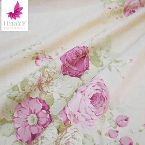 Hot Sale rose Cotton Fabric for Sewing Quilting Patchwork Tissue baby Bedding DIY cloth fabrics