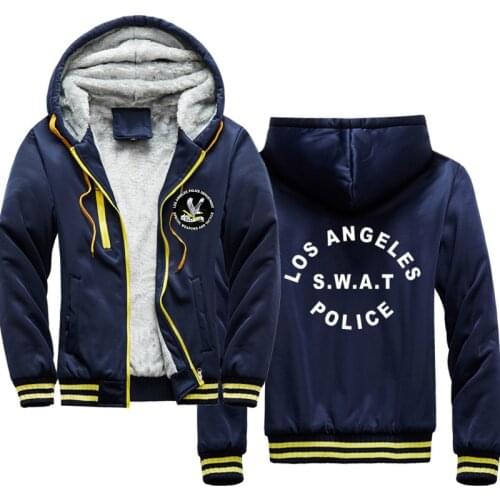 Los Angeles Police Lapd Swat Tv S.W.A.T. Logo Hoodies Winter Men Fashion Jacket SWAT SECURITY INVESTIGATION Sweatshirts Men Coat