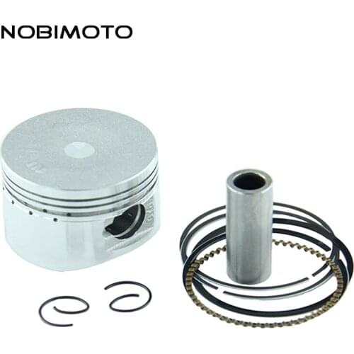 Piston Ring Pin Set Kit Assy motorcycle 52.4mm Piston 15mm Pin Ring Set for GY6 125cc Air Cooling Engine ATV Scooter HH-116