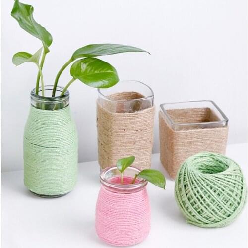 New 20/40m Roll Natural Jute Ropes Retro Hand Hemp Cord Packaging for Gift Vintage Decoration Party Strings Notebook Vase Decor