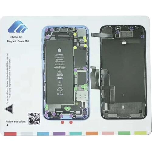 Professional Magnetic Screw Work Pad for Iphone 8 Plus X XS MAX XR Magnetic Screw Mat Repair Technician Disassembly Pad