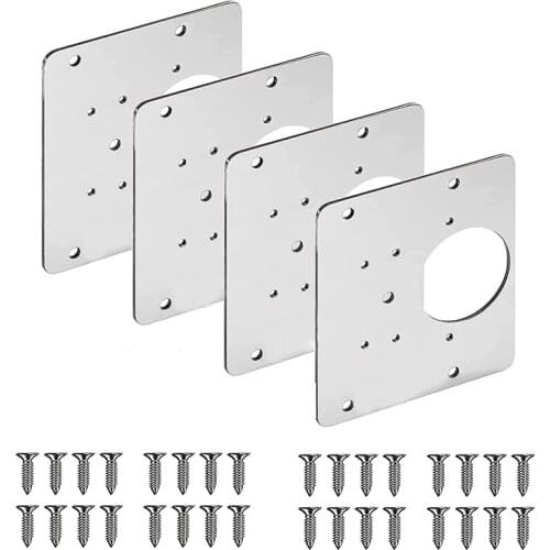 Hinge Repair Plate with 12 Mounting Holes Pratical Repair Accessory for Furniture Cabinet Drawer Door Window