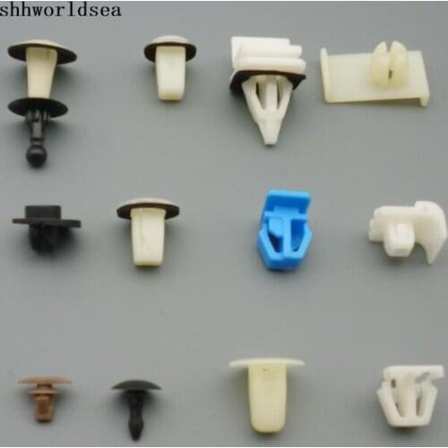 Shhworldsea 500pcs car fasteners bumper/screw grommet hood prop rod grommet push type retainer body side moulding clip
