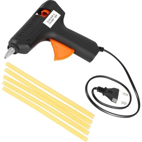 Hot Melt Glue Gun Paintless Car Dent Repair Tool with 5pcs Glue Sticks 110-240V 40W Graft Repair Heat Gun