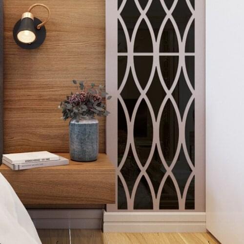 60*30cm Large Mirror Wall Stickers Creative Acrylic Mirror Wall Sticker 3D Decorative Stickers Living Home Acrylic Mirror Patter