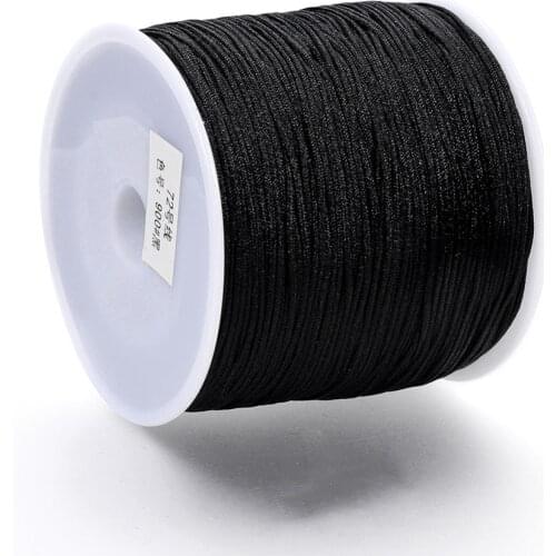 1 Roll Black Nylon Thread Cords 0.8mm 1mm 1.5mm for Bracelet necklace accessories jewelry DIY making