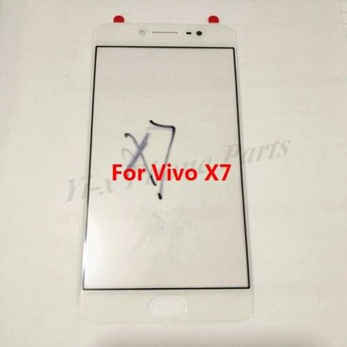 10PCS/lot Original White Black Gold For Vivo X7 X 7 Front Glass Touch Screen Panel Mobile Phone Replacement Parts