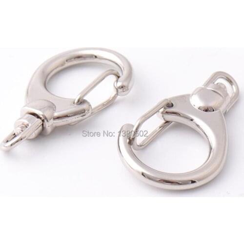 10PCS Spring buckle Snap Hooks Rotary Swivel For key ring Lobster Clasps dog Hooks