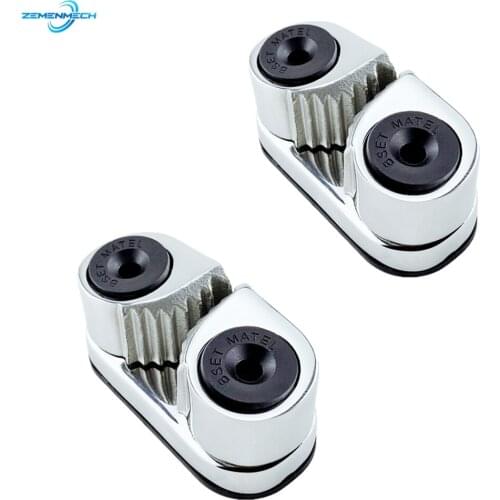 2PC Marine Accessories Boat 316 Stainless Steel Ball Bearing Rope Clamp with Leading Ring Sailboat Rope Clamp Pilates Equipment