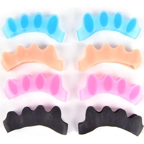 2pcs Silicone Foot Care Gel Bunion Protector Toe Separators Straightener Spreader Correctors Hallux Valgus Correction 4 Colors