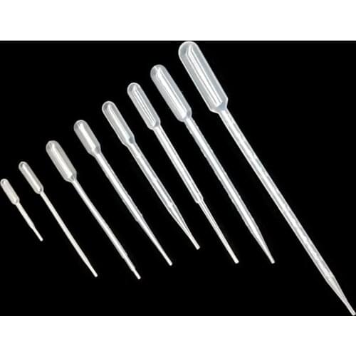 50Pcs 0.2ml 0.5ml 1ml 3ml Laboratory Tools Pipettes Plastic Disposable Graduated Pasteur Pipette Dropper Polyethylene Tools