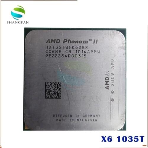 AMD Phenom X6 1035T X6-1035T 2.6GHz Six-Core CPU Processor HDT35TWFK6DGR 95W Socket AM3 938pin