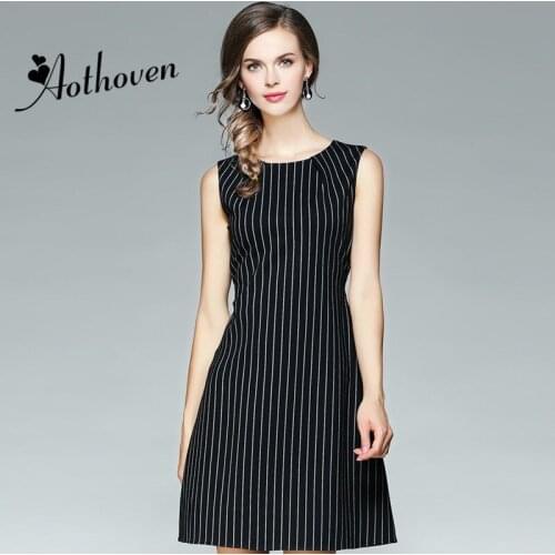 Летние платья в полоску AOTHOVEN China At AliExpress