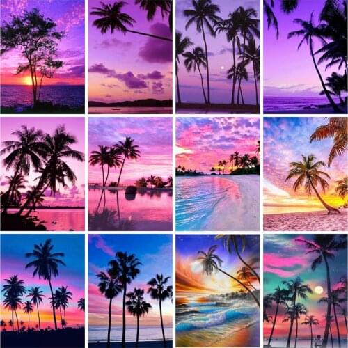 EverShine Diamond Mosaic Landscape Rhinestones Art Kits Diamond Painting Full Square Cross Stitch Bead Embroidery Home Decor