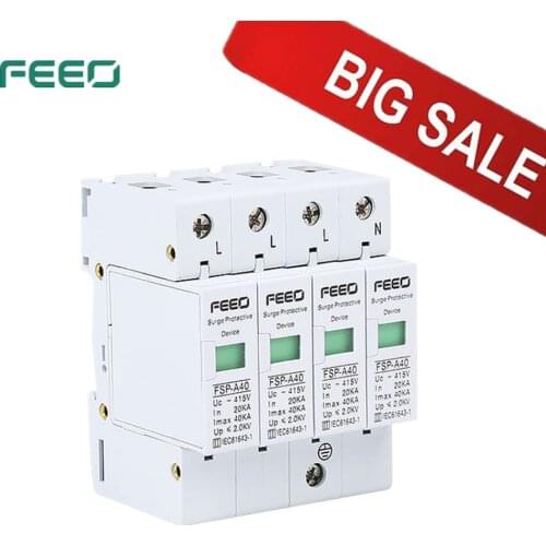 FEEO SPD AC 4P FSP-A60 30-60KA 415V surge voltage protection lightning protection over voltage protection 5-10KA