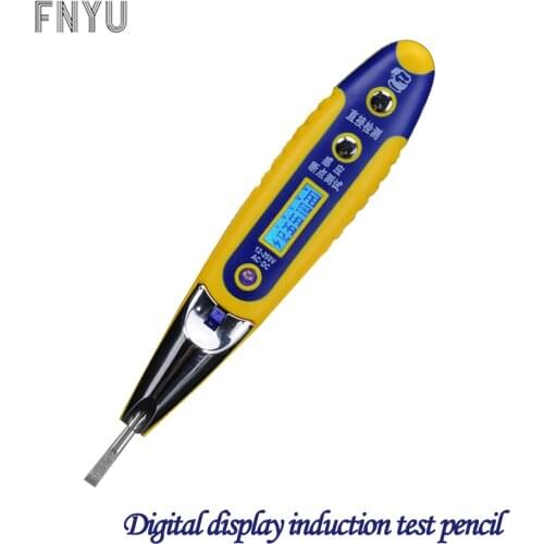 MECHANIC digital display LED induction test pencil 12-250V AC DC breakpoint line detection electrician household electroscope