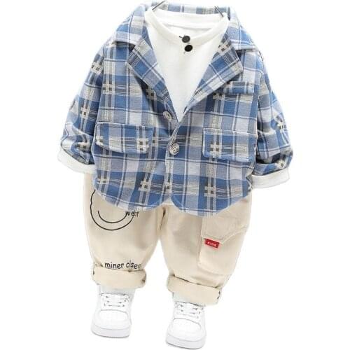 3 Pcs Suits Baby Boy Clothes New Christening Formal Party Bodysuit Outfit Gift Long Sleeve Autumn Set Toddler Boy Clothes