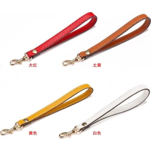 First Layer Leather Hand Straps Bag Accessories Leather Bag Handles with Lychee pattern 18 cm * 1.2 cm Handle Bag Straps 2019