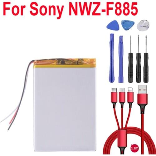LISI1494NPPC Battery for Sony NWZ-F885 NW-F886 NW-F887 Batteries +USB cable+toolkit