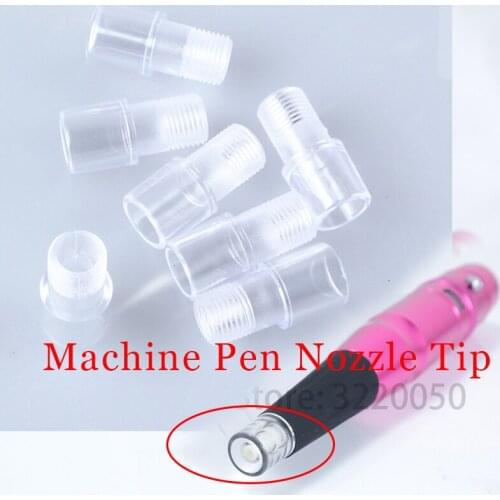 Permanent Makeup Machine Pen Plastic Crystal Head Plastic Machine Pen Nozzle Tip machine accessories Tube for Guide needle
