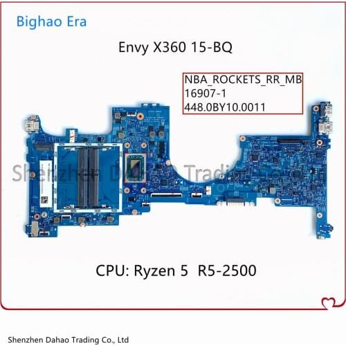 L34922-601 935101-601 935101-001 For HP Envy X360 15-BQ Laptop Motherboard 16907-1 W/ Ryzen 5 R5-2500 DDR4 100% Fully Tested