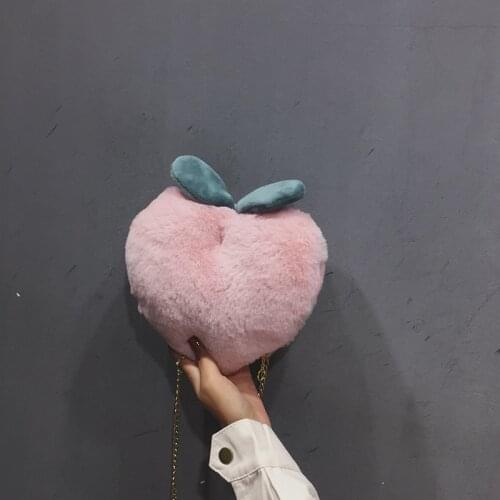 2021 Fashion Womens Designer Handbag Quality Plush Heart Women bag Dinner Party Purse Sweet Girl Chain Shoulder Messenger bagQ5