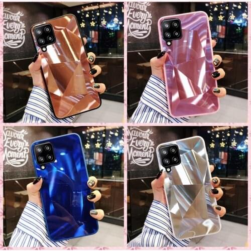 Fashion Mirror Back Case For Samsung Galaxy A32 A42 A52 A72 A12 M21 A31 A21S A51 A71 A30 A30S A50 S20 FE S21 Plus Note 20 Ultra