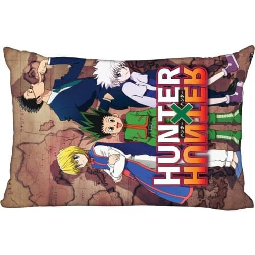 Hunter x Hunter Pillowcase Satin Fabric Pillow Cover New Rectangle Zipper Pillow Cases Home Office Wedding Decorative 10-10