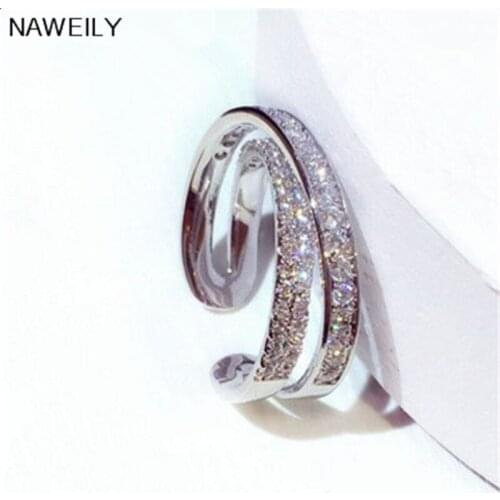 NAWEILY Women's Silver Rings