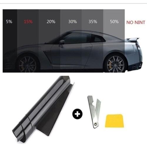 300cmx50cm Car Window Foils Tint Tinting Film Roll Black Glass UV-Proof Scratch Resistant Solar UV Protector Sticker Films
