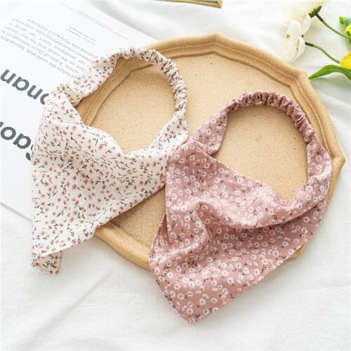 Candy Color Women Triangle Scarf Elastic Hair Band Simple Style Turban Headwrap Headbands Vintage Hair Accessories