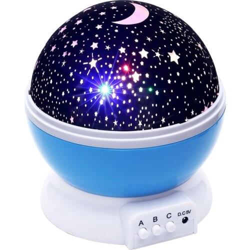 Star Sky Projector Romantic Cosmos Night Lamp LED Projection Lamp Bedroom Decoration Portable Home Decor Kids Gift Bedroom Lamp