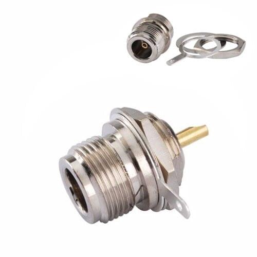 N Type Connector Front panel Mount Jack Female Bulkhead with Solder Cup straight RF coax adapter