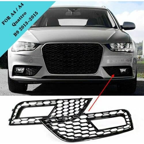 Front Lower Bumper Grill Refitting Fog Light Grille For A4 Quattro B9 2013-2015 8K0807681K 8K0807682K