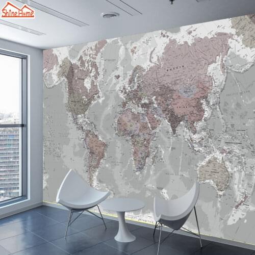 ShineHome-Custom 3d Photo Wallpaper Mural Wallpapers for Living Room Wall Paper Home Decor World Map Painting Sofa TV Background