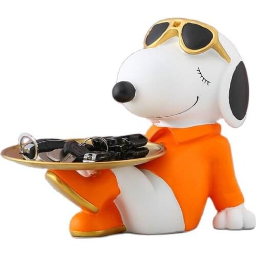 Cute Dog Statue,Sculpture,Ornaments,Home Living Room Table Decoration,Figurines,Porch Cabinet,Storage Tray,Figuras Decorativas