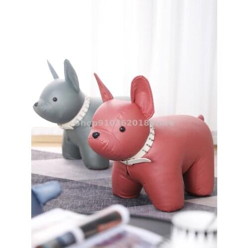 Shoes Changing Stool Light Luxury Household Door Creative Gift Dog Fadou Doll Animal Modeling Practical Small Stool Sitting Stoo