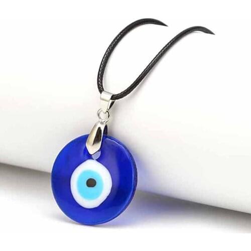 Turkey Evil Blue Eye Necklace For Women Men Lucky Round Teardrop Shape Glass Pendant Necklace Choker Jewelry Accessories 2021