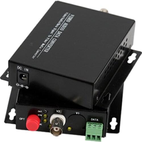 1 CH Video Fiber Optical Media Converters -1 BNC Transmitter Receiver RS485 Data Single mode 20Km For CCTV Surveillance system